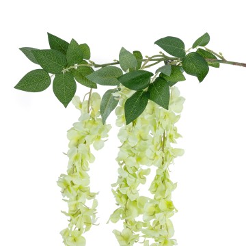 Τεχνητός Κήπος GREEN WISTERIA FLOWER BRANCH  Τεχνητό Διακοσμητικό κλαδί Βιστέρια Πράσινο Φ45 x Υ164cm