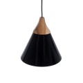 SHADE Μοντέρνο Κρεμαστό Φωτιστικό Καμπάνα Μονόφωτο 1 x E27 IP20 Μαύρο Μέταλλο με Μπεζ Ξύλο - Μ23 x Π23 x Υ22cm SHADE Μοντέρνο Κρεμαστό Φωτιστικό Καμπάνα Μονόφωτο 1 x E27 IP20 Μαύρο Μέταλλο με Μπεζ Ξύλο - Μ23 x Π23 x Υ22cm