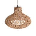 GLOBOSTAR® JENSON  Boho Κρεμαστό Φωτιστικό Οροφής με Ντουί 1 x E27 AC 220-240V IP20 - Μπεζ - Μ38 x Π38 x Υ24cm