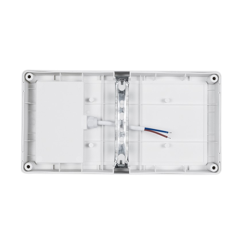 GLOBOSTAR® CELESTIAL   Φωτιστικό Τοίχου - Απλίκα Εσωτερικού/Εξωτερικού Χώρου LED 15W 1575lm 120° AC175-265V Αδιάβροχο IP65 - Πλαστικό Σώμα - Φυσικό λευκό 4500K - Μ26 x Π9 x Υ13.5cm - Λευκό - Bridgelux Chip