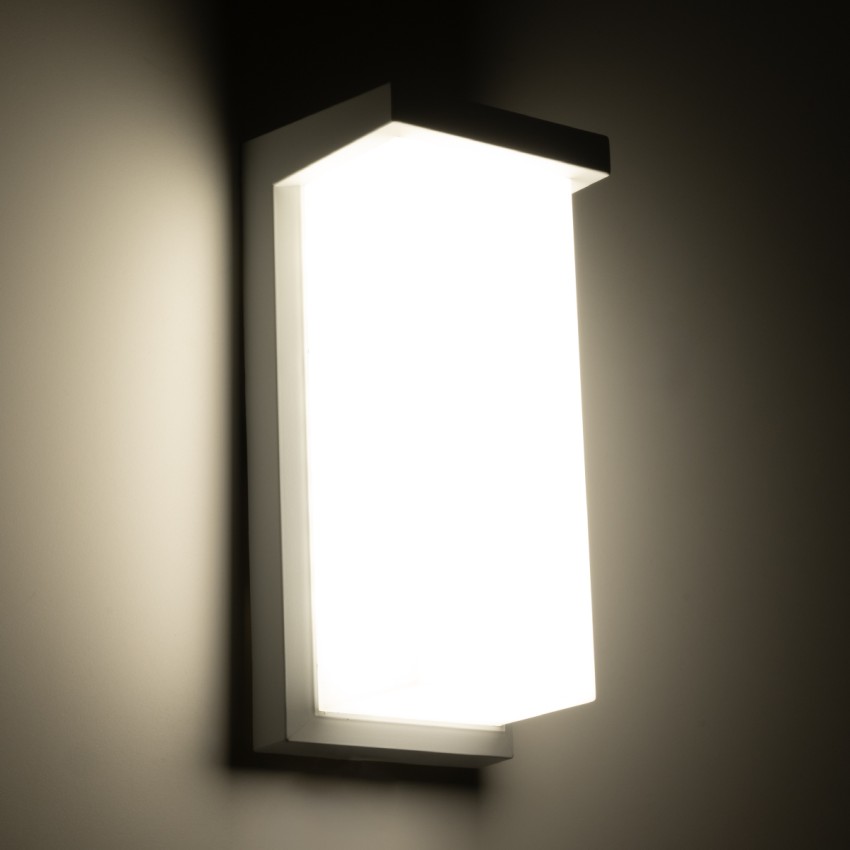 GLOBOSTAR® LOFT  Φωτιστικό Τοίχου - Απλίκα Εσωτερικού/Εξωτερικού Χώρου LED 18W 1890lm 120° AC175-265V Αδιάβροχο IP65 - Πλαστικό Σώμα - Φυσικό λευκό 4500K - Μ24.5 x Π11 x Υ9.5cm - Λευκό - Bridgelux Chip