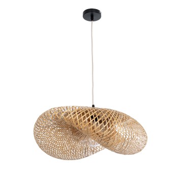 GLOBOSTAR® MEXICO  Boho Κρεμαστό Φωτιστικό Οροφής με Ντουί 1 x E27 AC 220-240V IP20 - Μπεζ - Μ65 x Π46 x Υ30cm