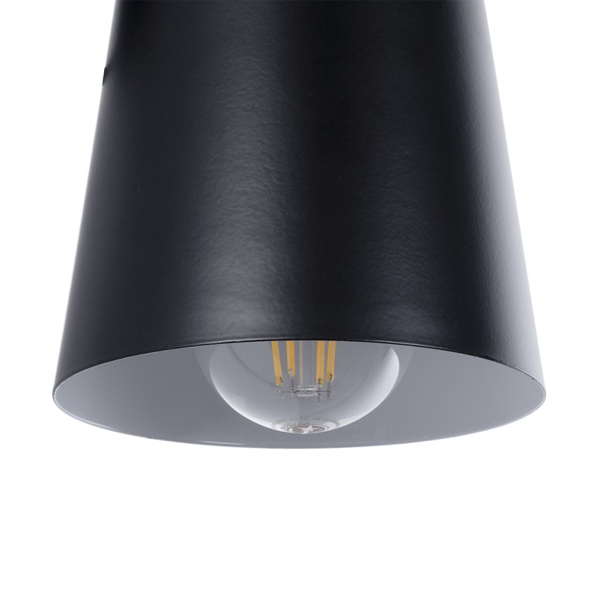 AMY  Μοντέρνο Επιτοίχιο Φωτιστικό Απλίκα Μονόφωτο 1 x E27 IP20 Μαύρο Μέταλλο, Μπεζ Ξύλο με Καφέ Δέρμα - Μ13 x Π22 x Υ25.5cm