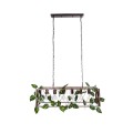 CLARITY  Vintage Κρεμαστό Φωτιστικό Πλέγμα Πολύφωτο 6 x E27 IP20 Χάλκινο Μέταλλο με Πράσινο Πλαστικό - Μ78 x Π25 x Υ22cm