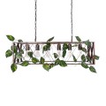 CLARITY  Vintage Κρεμαστό Φωτιστικό Πλέγμα Πολύφωτο 6 x E27 IP20 Χάλκινο Μέταλλο με Πράσινο Πλαστικό - Μ78 x Π25 x Υ22cm