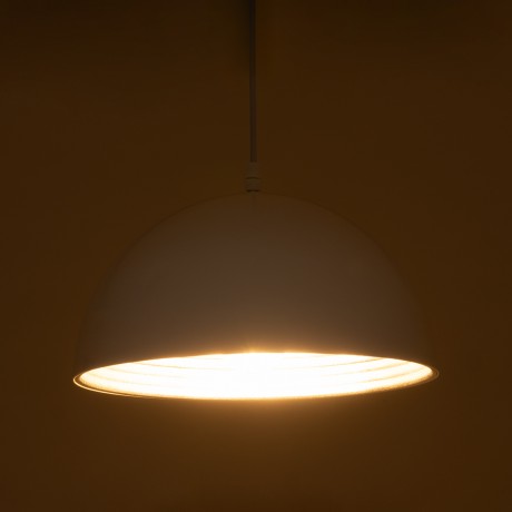 GLOBOSTAR® CHIME  Μοντέρνο Κρεμαστό Φωτιστικό Οροφής με Ντουί 1 x E27 AC 220-240V IP20 - Λευκό - Μ30 x Π30 x Υ16cm