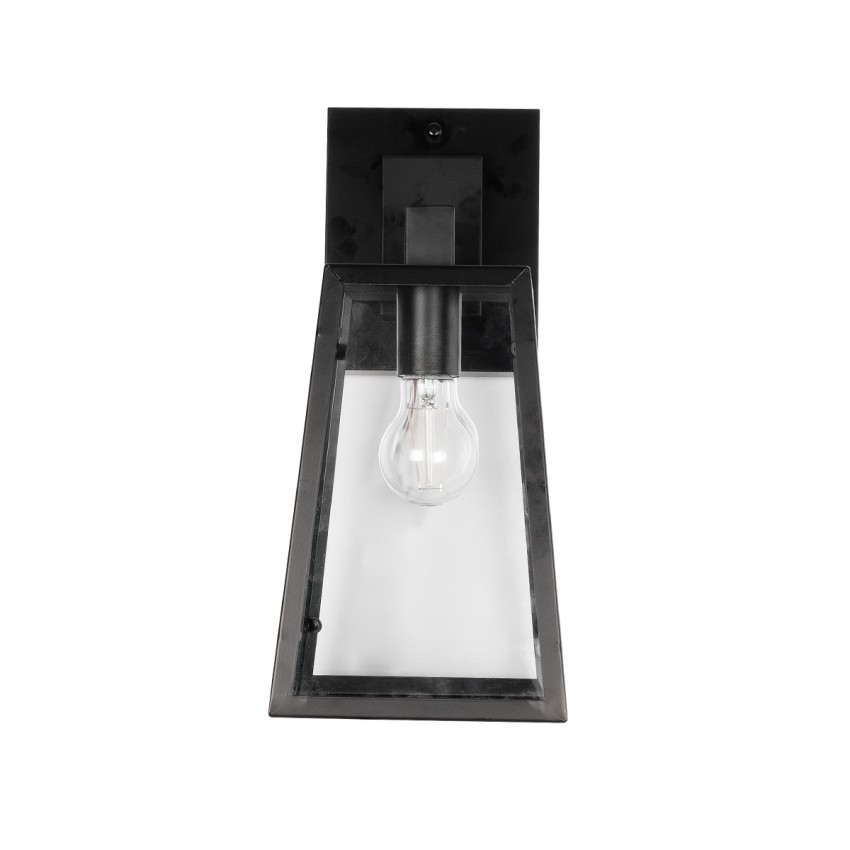 GLOBOSTAR® ASETYLIN  Vintage Φωτιστικό Τοίχου - Απλίκα με Ντουί 1 x E27 AC 220-240V IP20 - Μαύρο - Μ18 x Π17 x Υ37cm