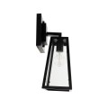 GLOBOSTAR® ASETYLIN  Vintage Φωτιστικό Τοίχου - Απλίκα με Ντουί 1 x E27 AC 220-240V IP20 - Μαύρο - Μ18 x Π17 x Υ37cm