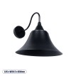 GLOBOSTAR® BELL  Vintage Φωτιστικό Τοίχου - Απλίκα με Ντουί 1 x E27 AC 220-240V IP20 - Μαύρο - Μ35 x Π28.5 x Υ30cm