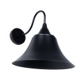 GLOBOSTAR® BELL  Vintage Φωτιστικό Τοίχου - Απλίκα με Ντουί 1 x E27 AC 220-240V IP20 - Μαύρο - Μ35 x Π28.5 x Υ30cm