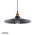 GLOBOSTAR® CARAVEL  Vintage Κρεμαστό Φωτιστικό Οροφής με Ντουί 1 x E27 AC 220-240V IP20 - Μαύρο & Χρυσό - Μ36 x Π36 x Υ10cm