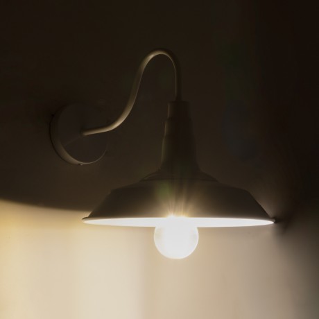 GLOBOSTAR® RAY  Vintage Φωτιστικό Τοίχου - Απλίκα με Ντουί 1 x E27 AC 220-240V IP20 - Λευκό - Μ26 x Π37 x Υ32cm