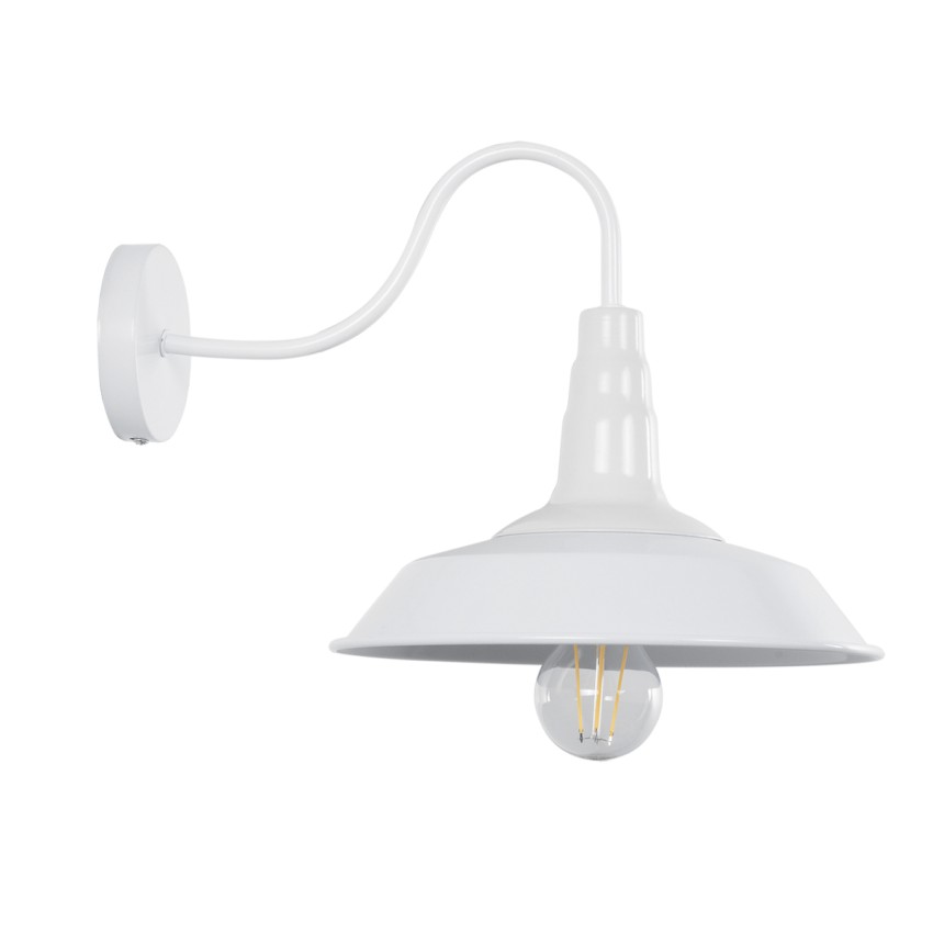 GLOBOSTAR® RAY  Vintage Φωτιστικό Τοίχου - Απλίκα με Ντουί 1 x E27 AC 220-240V IP20 - Λευκό - Μ26 x Π37 x Υ32cm