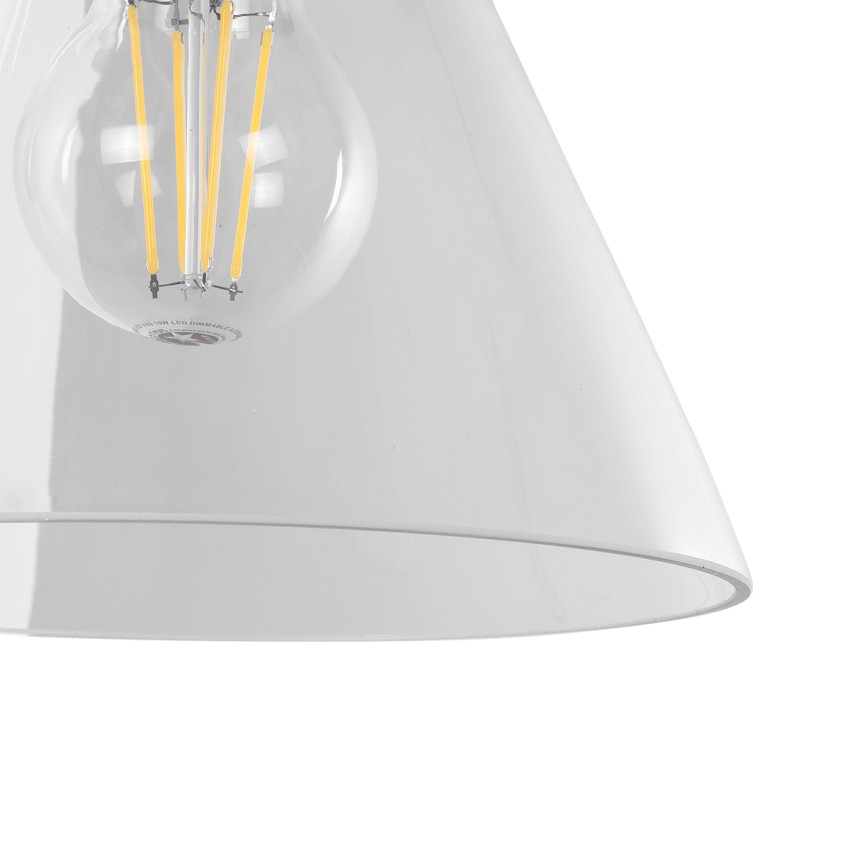 OLIVIA  Vintage Επιτοίχιο Φωτιστικό Απλίκα Μονόφωτο 1 x E27 IP20 Μαύρο & Χρυσό Μέταλλο με Διάφανο Γυαλί - Μ18 x Π40 x Υ43cm