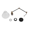 OLIVIA  Vintage Επιτοίχιο Φωτιστικό Απλίκα Μονόφωτο 1 x E27 IP20 Μαύρο & Χρυσό Μέταλλο με Διάφανο Γυαλί - Μ18 x Π40 x Υ43cm
