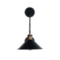MAGEOR  Vintage Επιτοίχιο Φωτιστικό Απλίκα Μονόφωτο 1 x E27 IP20 Μαύρο & Χρυσό Μέταλλο - Μ22 x Π30 x Υ40cm