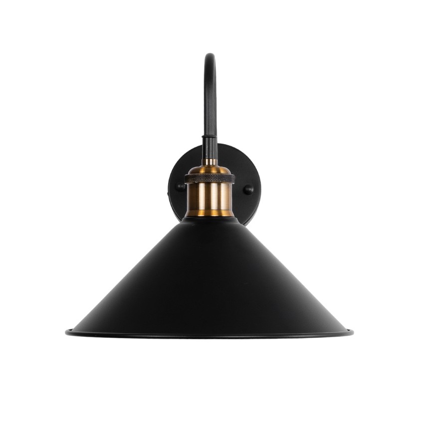 ANBET  Vintage Επιτοίχιο Φωτιστικό Απλίκα Μονόφωτο 1 x E27 IP20 Μαύρο & Χρυσό Μέταλλο - Μ26 x Π38 x Υ27cm