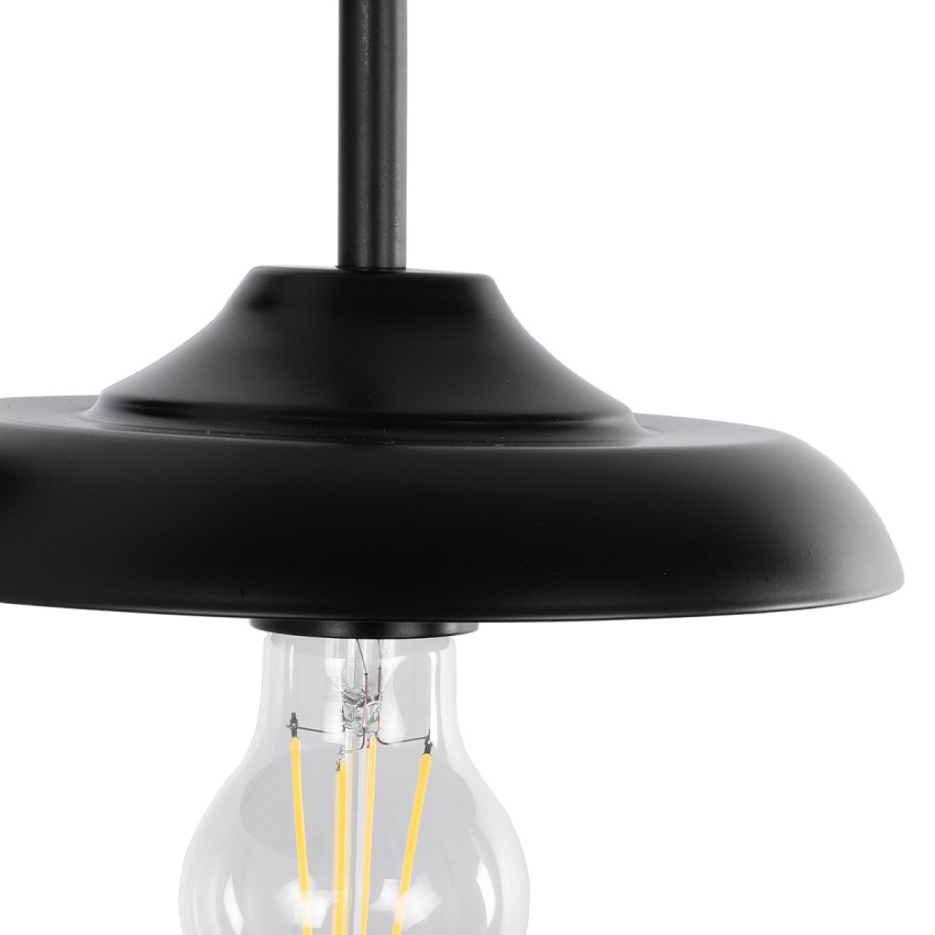 PHIA  Vintage Επιτοίχιο Φωτιστικό Απλίκα Μονόφωτο 1 x E27 IP20 Μαύρο Μέταλλο - Μ18.5 x Π29 x Υ18cm