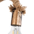 GLOBOSTAR® DAKER  Vintage Φωτιστικό Τοίχου - Απλίκα με Ντουί 1 x E27 AC 220-240V IP20 - Χάλκινο Εφέ Σκουριάς & Μπεζ - Μ10 x Π22 x Υ15cm