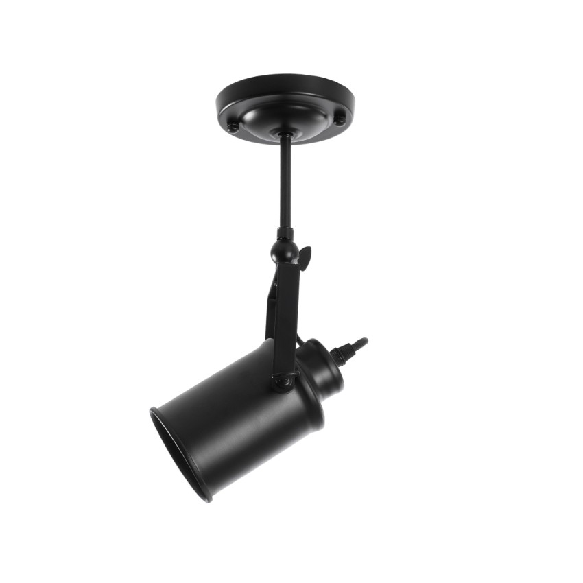 GLOBOSTAR® HOLLYWOOD  Vintage Φωτιστικό Οροφής με Ντουί 1 x E27 AC 220-240V IP20 - Μαύρο - Μ8.5 x Π8.5 x Υ35cm