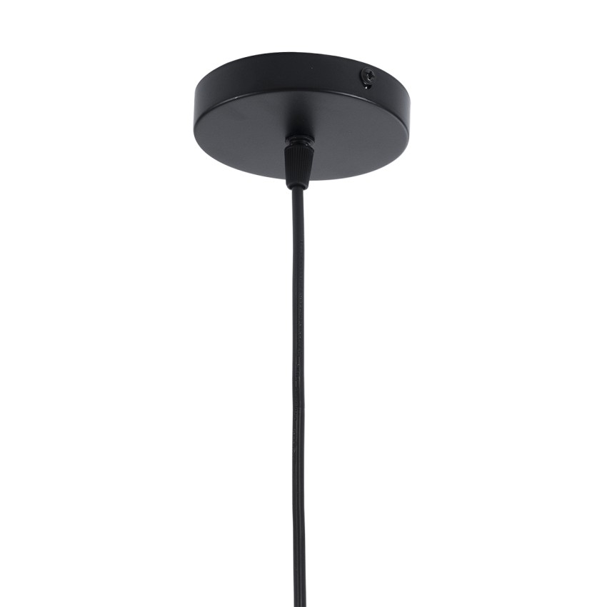 GLOBOSTAR® LILY  Μοντέρνο Κρεμαστό Φωτιστικό Οροφής με Ντουί 1 x E27 AC 220-240V IP20 - Μαύρο & Λευκό - Μ31 x Π31 x Υ42cm