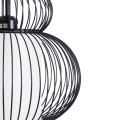 GLOBOSTAR® LILY  Μοντέρνο Κρεμαστό Φωτιστικό Οροφής με Ντουί 1 x E27 AC 220-240V IP20 - Μαύρο & Λευκό - Μ31 x Π31 x Υ42cm