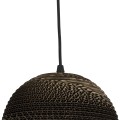 SANTORINI  Boho Κρεμαστό Φωτιστικό Μπάλα Μονόφωτο 1 x E27 IP20 3D Καφέ Χαρτί - Μ20 x Π20 x Y16cm