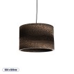 SANTORINI  Boho Κρεμαστό Φωτιστικό Καπέλο Μονόφωτο 1 x E27 IP20 3D Καφέ Χαρτί - Μ30 x Π30 x Y20cm