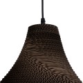 SANTORINI  Boho Κρεμαστό Φωτιστικό Καμπάνα Μονόφωτο 1 x E27 IP20 3D Καφέ Χαρτί - Μ30 x Π30 x Y30cm