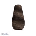 SANTORINI  Boho Κρεμαστό Φωτιστικό Καμπάνα Μονόφωτο 1 x E27 IP20 3D Καφέ Χαρτί - Μ21 x Π21 x Y43cm