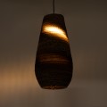 SANTORINI  Boho Κρεμαστό Φωτιστικό Καμπάνα Μονόφωτο 1 x E27 IP20 3D Καφέ Χαρτί - Μ21 x Π21 x Y43cm