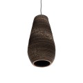 SANTORINI  Boho Κρεμαστό Φωτιστικό Καμπάνα Μονόφωτο 1 x E27 IP20 3D Καφέ Χαρτί - Μ21 x Π21 x Y43cm