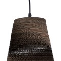 SANTORINI  Boho Κρεμαστό Φωτιστικό Καμπάνα Μονόφωτο 1 x E27 IP20 3D Καφέ Χαρτί - Μ21 x Π21 x Y43cm