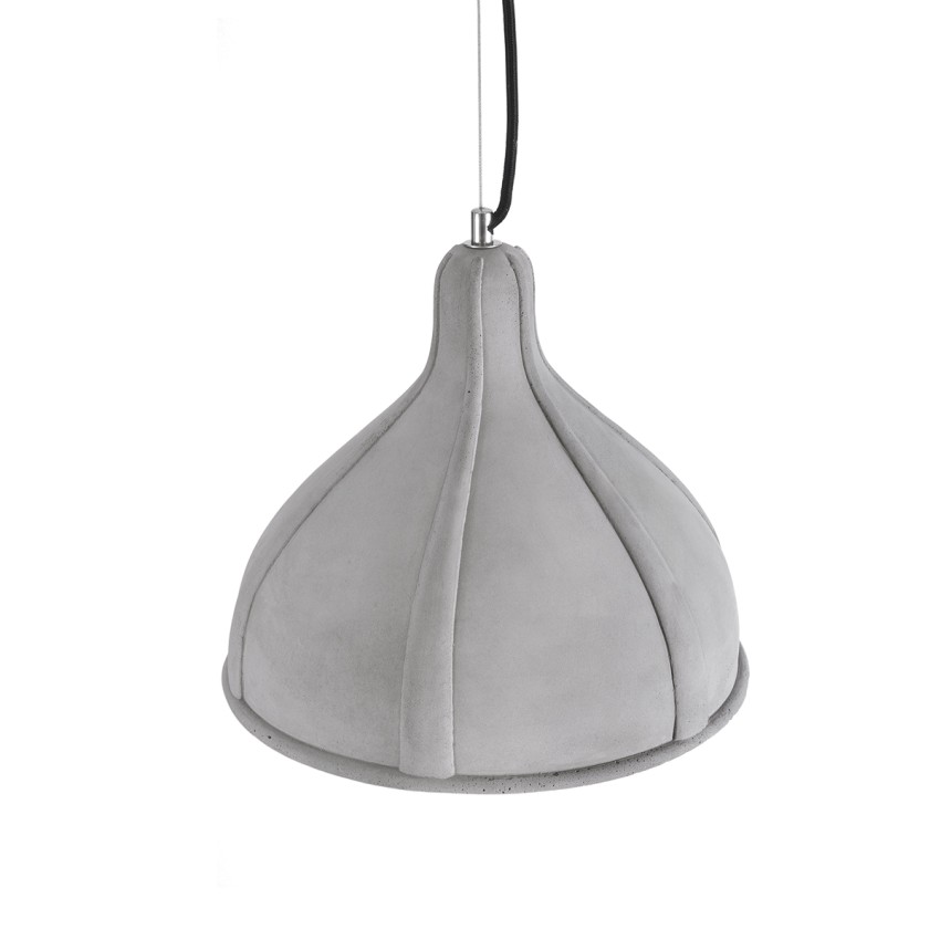 TRIBECA  Μοντέρνο Κρεμαστό Φωτιστικό Καμπάνα Μονόφωτο 1 x E27 IP20 Γκρι Τσιμέντο - Μ30 x Π30 x Υ27cm