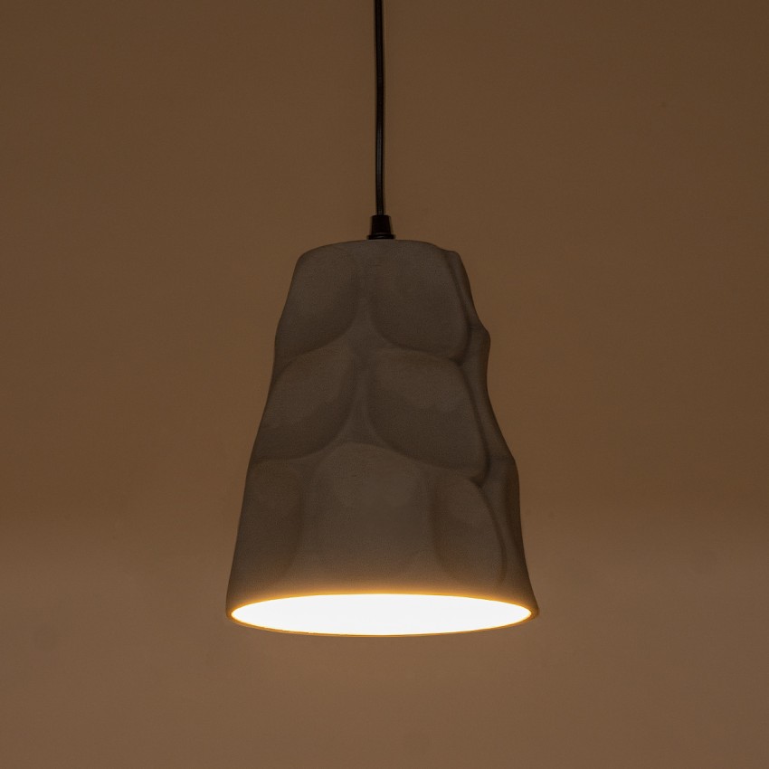 TRIBECA  Μοντέρνο Κρεμαστό Φωτιστικό Καμπάνα Μονόφωτο 1 x E27 IP20 Γκρι Τσιμέντο - Μ18 x Π18 x Υ23cm