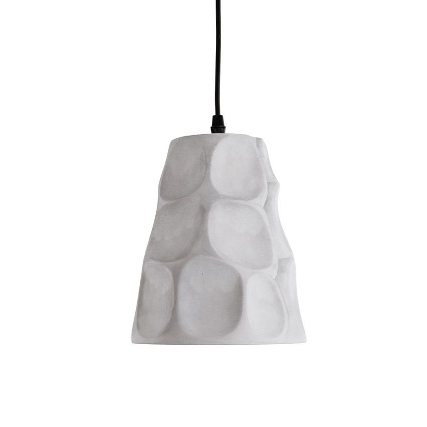 TRIBECA  Μοντέρνο Κρεμαστό Φωτιστικό Καμπάνα Μονόφωτο 1 x E27 IP20 Γκρι Τσιμέντο - Μ18 x Π18 x Υ23cm