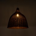 BAHAMAS  Boho Κρεμαστό Φωτιστικό Καμπάνα Μονόφωτο 1 x E27 IP20 Καφέ Ξύλο - Μ45 x Π45 x Υ45cm