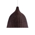 BAHAMAS  Boho Κρεμαστό Φωτιστικό Καμπάνα Μονόφωτο 1 x E27 IP20 Καφέ Ξύλο - Μ45 x Π45 x Υ45cm