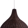 BAHAMAS  Boho Κρεμαστό Φωτιστικό Καμπάνα Μονόφωτο 1 x E27 IP20 Καφέ Ξύλο - Μ45 x Π45 x Υ45cm