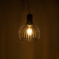 GLOBOSTAR® SCANDI  Vintage Κρεμαστό Φωτιστικό Οροφής με Ντουί 1 x E27 AC 220-240V IP20 - Μαύρο - Μ23 x Π23 x Υ30cm