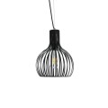 GLOBOSTAR® SCANDI  Vintage Κρεμαστό Φωτιστικό Οροφής με Ντουί 1 x E27 AC 220-240V IP20 - Μαύρο - Μ23 x Π23 x Υ30cm