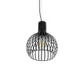 GLOBOSTAR® SCANDI  Vintage Κρεμαστό Φωτιστικό Οροφής με Ντουί 1 x E27 AC 220-240V IP20 - Μαύρο - Μ23 x Π23 x Υ30cm