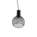 GLOBOSTAR® SCANDI  Vintage Κρεμαστό Φωτιστικό Οροφής με Ντουί 1 x E27 AC 220-240V IP20 - Μαύρο - Μ23 x Π23 x Υ30cm