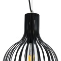 GLOBOSTAR® SCANDI  Vintage Κρεμαστό Φωτιστικό Οροφής με Ντουί 1 x E27 AC 220-240V IP20 - Μαύρο - Μ23 x Π23 x Υ30cm