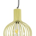 SCANDI  Vintage Κρεμαστό Φωτιστικό Πλέγμα Μονόφωτο 1 x E27 IP20 Μπεζ Μέταλλο - Μ23 x Π23 x Υ30cm