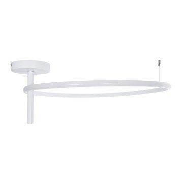 VERONA  Φωτιστικό Οροφής Δαχτυλίδι-Κύκλος LED CCT 36W 4032lm 360° AC 220-240V - Εναλλαγή Φωτισμού μέσω Διακόπτη On/Off All In One Ψυχρό 6000k+Φυσικό 4500k+Θερμό 2700K Φ60 x Υ23cm - Λευκό