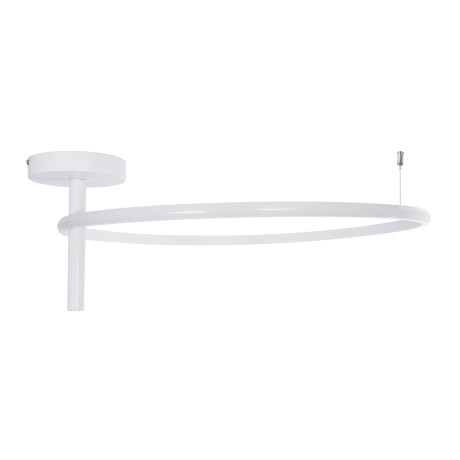 VERONA  Φωτιστικό Οροφής Δαχτυλίδι-Κύκλος LED CCT 36W 4032lm 360° AC 220-240V - Εναλλαγή Φωτισμού μέσω Διακόπτη On/Off All In One Ψυχρό 6000k+Φυσικό 4500k+Θερμό 2700K Φ60 x Υ23cm - Λευκό