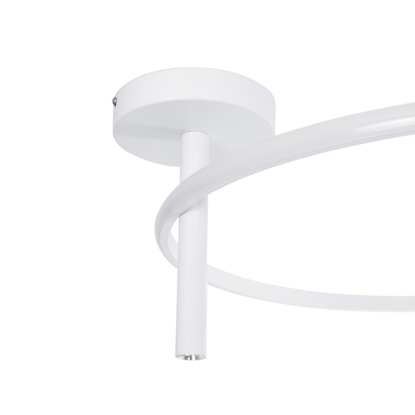 VERONA  Φωτιστικό Οροφής Δαχτυλίδι-Κύκλος LED CCT 36W 4032lm 360° AC 220-240V - Εναλλαγή Φωτισμού μέσω Διακόπτη On/Off All In One Ψυχρό 6000k+Φυσικό 4500k+Θερμό 2700K Φ60 x Υ23cm - Λευκό