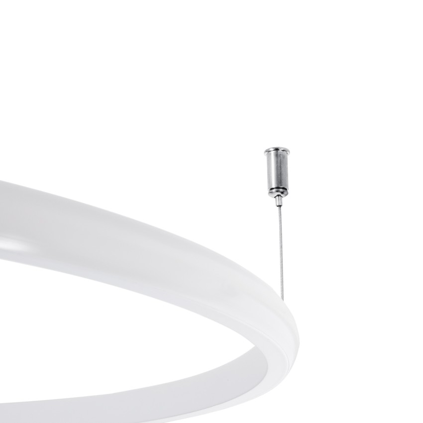 VERONA  Φωτιστικό Οροφής Δαχτυλίδι-Κύκλος LED CCT 36W 4032lm 360° AC 220-240V - Εναλλαγή Φωτισμού μέσω Διακόπτη On/Off All In One Ψυχρό 6000k+Φυσικό 4500k+Θερμό 2700K Φ60 x Υ23cm - Λευκό