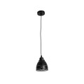 GLOBOSTAR® COOLIE  Μοντέρνο Κρεμαστό Φωτιστικό Οροφής με Ντουί 1 x E27 AC 220-240V IP20 - Μαύρο & Ασημί - Μ12.5 x Π12.5 x Υ11.5cm